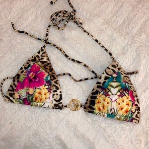 Victoria Secret floral/animal Print bikini top